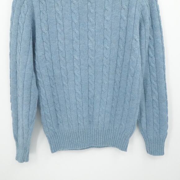 Vintage Carl Michaels Sweater Mens Large Shetland Wool Cable Knit Fisherman - Picture 9 of 10